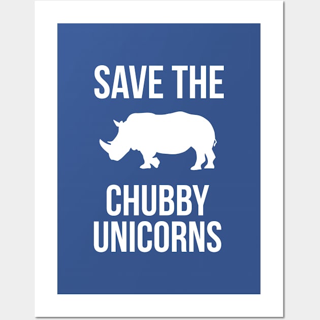 Save The Chubby Unicorns (Rhinoceros) Wall Art by N8I